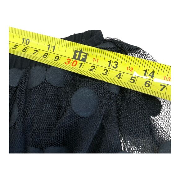 Lucy Paris Black Polka Dot Mesh A-Frame Goth Whimsigoth Fairy Festival Skirt M - Picture 12 of 12